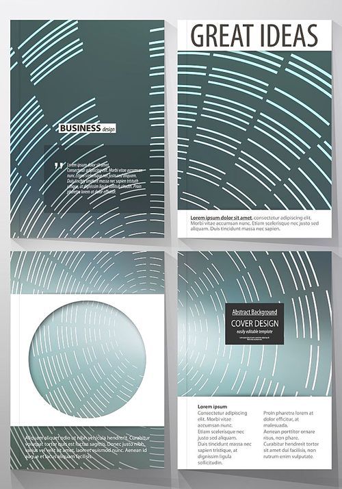 Business templates for brochure, magazine, flyer, booklet or annual report. Cover design template, easy editable vector, abstract flat layout in A4 size. Technology background in geometric style made from circles.