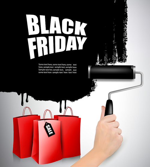 Black Friday sale background. Vector