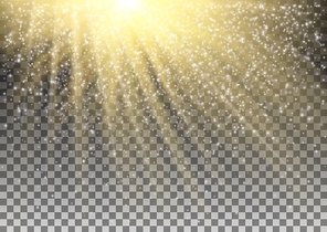 Glowing Light Effect On Transparent Background. Vector