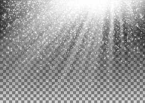 Glowing Light Effect On Transparent Background. Vector