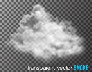 Smoke vector on transparent background.