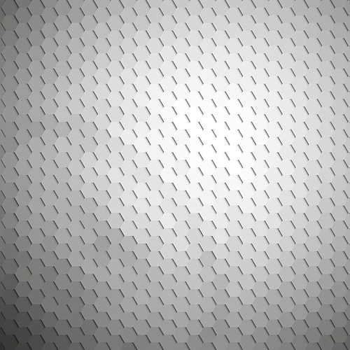 Gray geometric background, abstract hexagonal pattern vector.