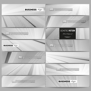 Set of modern vector banners. Abstract lines background, simple abstract monochrome texture.