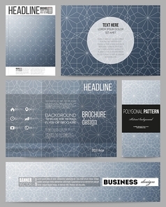 Set of business templates for presentation, brochure, flyer or booklet. Abstract floral business background, modern stylish vector texture