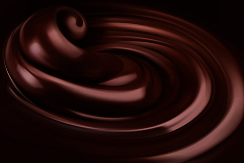 Chocolate background. 3d realistic vector