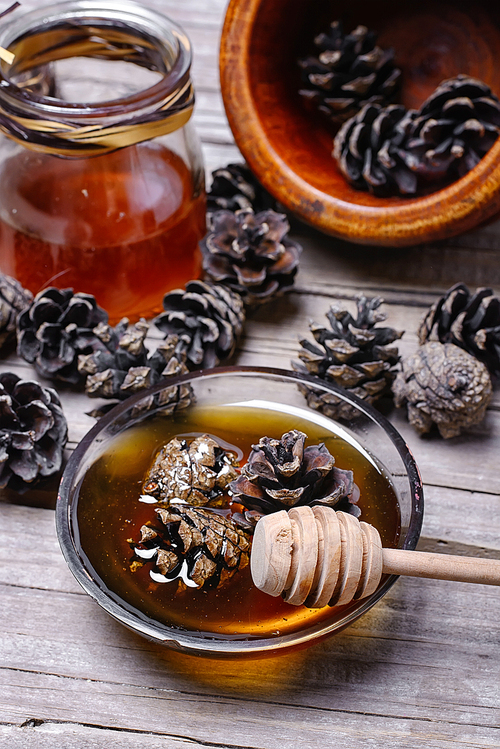 Healing jam made from fir cones to help against colds