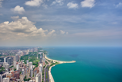 Chicago city aerial view, Illinois, USA