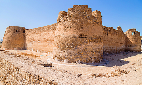 View of the old Arad Fort, in Manama, Muharraq, Bahrain.