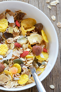 Bowl Of Healthy Dried Cereals