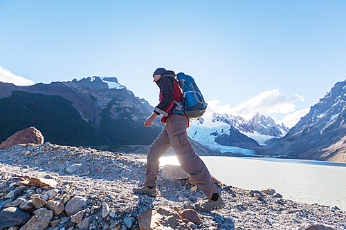 Hike in the Patagonian mountains, Argentina