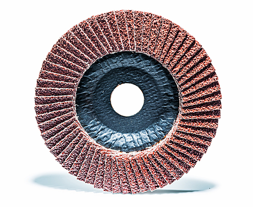abrasive treatment tool brown sanding flap disc isolated
