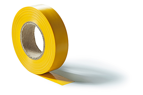 yellow roll of insulation tape isolated