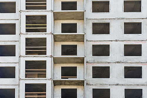 Skyscraper concrete building under construction