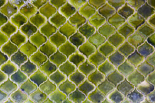 green tiled floor texture