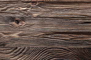 close up view on brown old wooden texture with horizontal planks