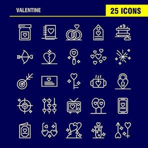 Valentine Line Icons Set For Infographics, Mobile UX/UI Kit And Print Design. Include: Bottle, Medicine, Love, Valentine, Romantic, Book, Love, Valentine, Icon Set - Vector