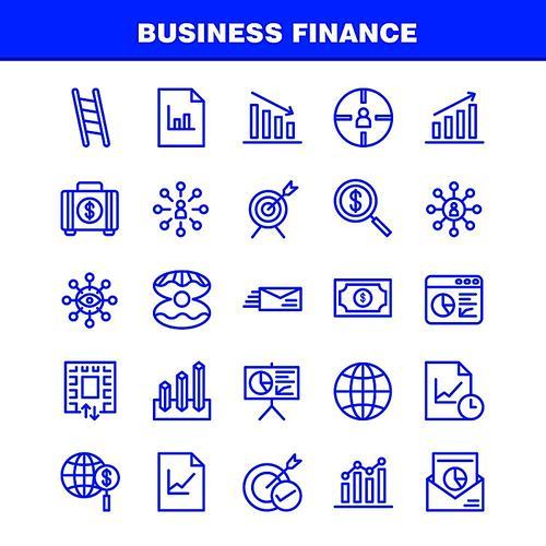 Business Finance Line Icon Pack For Designers And Developers. Icons Of Bag, Briefcase, Business, Fashion, Finance, Business, Eye, Mission, Vector