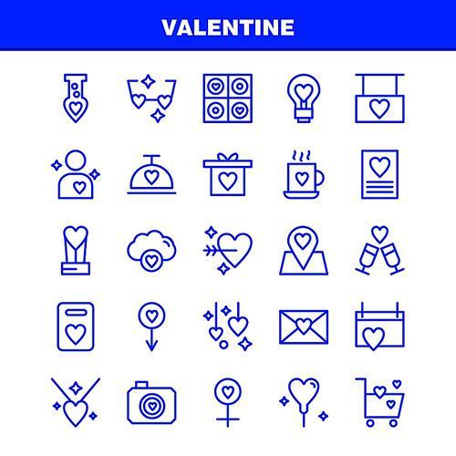 Valentine Line Icon Pack For Designers And Developers. Icons Of Calendar, Love, Romantic, Valentine, Tea, Cup, Romantic, Valentine, Vector