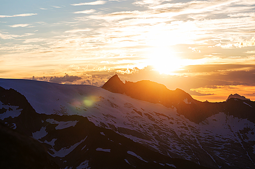 Beautiful mountain peak in  North Cascade Range, Washington / USA