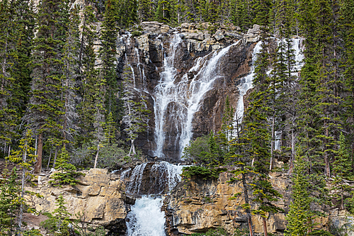 Beautiful Waterfall in Canadian mountains