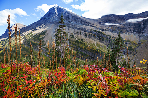 Picturesque rocky peaks of the Glacier National Park, Montana, USA