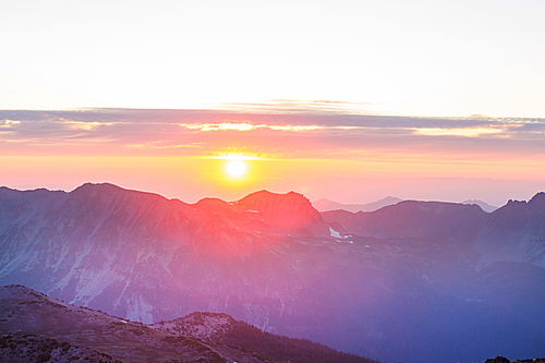 Beautiful mountain peak in  North Cascade Range, Washington / USA