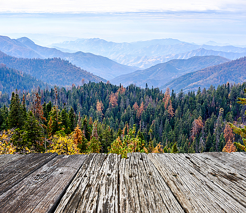 Sequoia National Park mountain scenic landscape at autumn. California, United States.