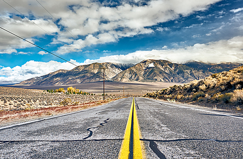 Open highway in California, USA.