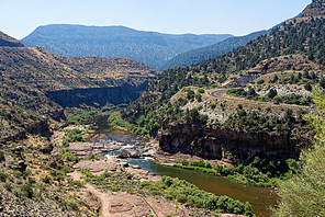 Overlooking Salt River Canyon between Globe and Show Low, Arizona