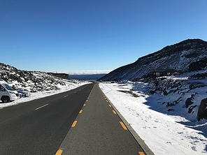 Alpine highway to Mt Ruapehu, in the North Island of New Zealand