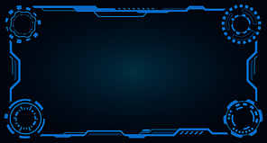 HUD Futuristic Frame. Abstract Technology Panel - Illustration Vector