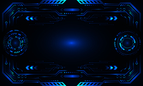 Abstract HUD UI Futuristic Frame Control Center. System Virtual Design Background - Illustration Vector