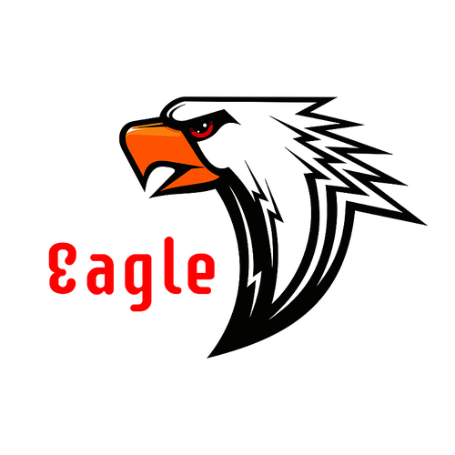 american eagle vector emblem. hawk graphic label for team mascot shield, icon, badge, label and . falcon symbol for scout, sport, guard, club identity icons.