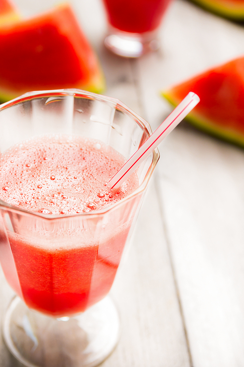 watermelon smoothie , close up
