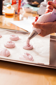 Cooking of fruit pink marshmallow - sweet zephyr