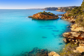 Ametlla L'ametlla de mar beach illot in Costa dorada of Tarragona in Catalonia