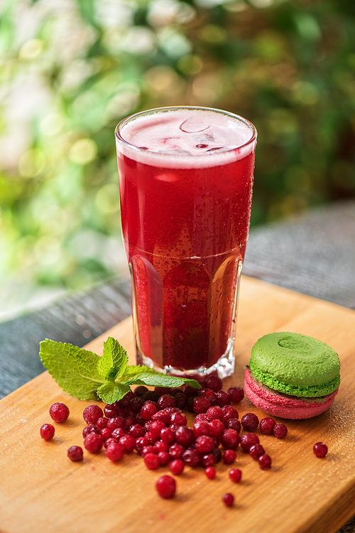 fruit non-alcoholic drink with cranberries