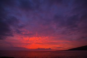 Beautiful scene in Hawaiian sunset