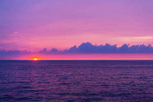 Beautiful scene in Hawaiian sunset