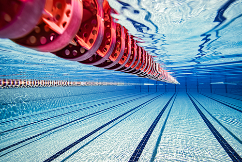 Olympic Swimming pool underwater background.