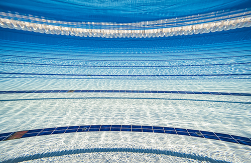 Olympic Swimming pool underwater background.