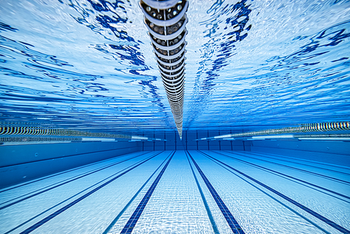 Olympic Swimming pool underwater background.