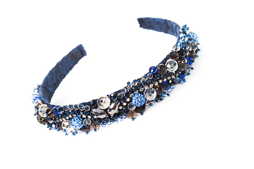 One blue jewelry headbands for female hair