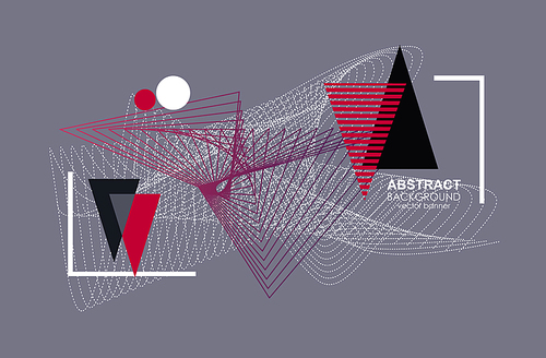 Future geometric simple  shapes composition.  Vector trendy design in hipster colors.