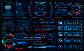 HUD User Interface, GUI, Futuristic Panel with Infographic Elements - Illustration Vector