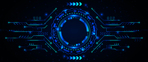 Abstract Futuristic Board with HUD, Light Technology Business Background - Illustration Vector