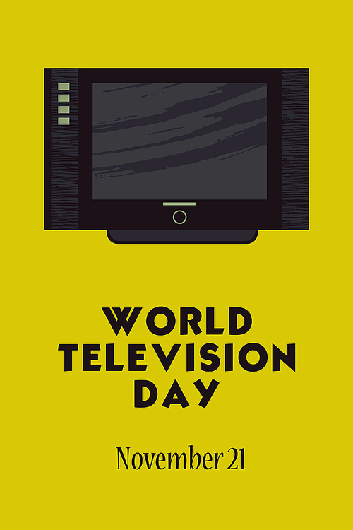 World television day. November 21. Vector illustration, poster, greeting card, banner in retro style. Vintage