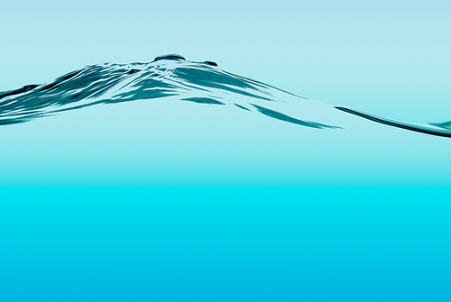 Blue water wave on a blue gradient background.
