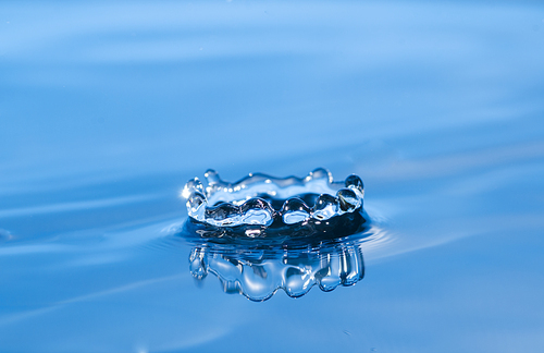 Water drop close up, nature background