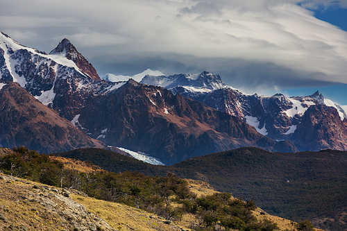 Patagonia landscapes in Southern Argentina. Beautiful natural landscapes.